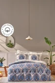 Karaca Home Maisha Mavi Çift Kişilik %100 Pamuk Nevresim Takımı thumbnail 1