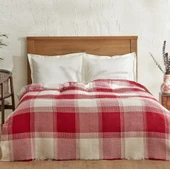 Karaca Home Flow Ekose Tek Kişilik Waffle Pike 160x230 cm Kırmızı thumbnail 4