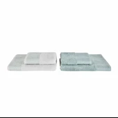 Karaca Home Edna 4 Parça Banyo/Baş Havlusu Hamam Seti Offwhite Mint thumbnail 4