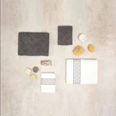 Karaca Home Mencia Offwhite-Gri %100 Pamuk Hamam Seti thumbnail 1