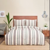 Karaca Home Lesli İndigo Çift Kişilik İpliği Boyalı Nevresim Takımı thumbnail 1