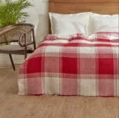 Karaca Home Flow Ekose Tek Kişilik Waffle Pike 160x230 cm Kırmızı thumbnail 2