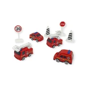 İş Makinaları 8 Parça Araç Seti - İtfaiye Seti thumbnail 1