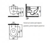 Creavit Free Asma Klozet FE320 Kapak Hariç - 2