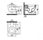 Creavit Free Asma Klozet (Basalt Mat) FE320.20000 Kapak Hariç - 2