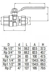 Eca 1 1/4 Doğalgaz Küresel Valfi 602122154 - 2