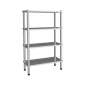 Empero EMP.D.2.6176-18-4-D 4 Katlı Delikli Raflar 61x76x180 cm INOX 201 - 1