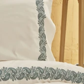 Karaca Home Firenze %100 Pamuk Çift Kişilik Nevresim Takımı Petrol thumbnail 4