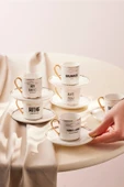 STD Art 6 Kişilik Kahve Fincanı Takımı 80 Ml Klasik - 2