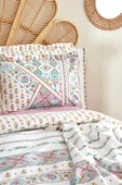 Mati %100 Pamuk Çift Kişilik Nevresim Pike Takımı Multi Color thumbnail 4