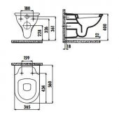 Creavit Selin Asma Klozet SL320 Kapak Hariç - 2