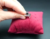 925 Ayar Kadın Gümüş Oltu Taşı Yaprak Yüzük sy00028 thumbnail 2