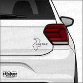 Hatay İl Harita Sticker – Şehir Aşkını Yansıt! thumbnail 1