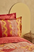 Marıs Terracotta %100 Pamuk Çift Kişilik Saten Nevresim Takımı - 12
