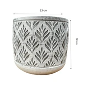 Bitki Tasarımı Ev dekorasyon Gri Lotus Beton Saksı Çiçeklik Saksılık thumbnail 2