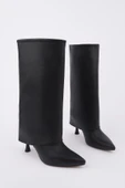 Muggo MİLENA Sivri Burun İnce Topuklu Kadın Çizme - 1