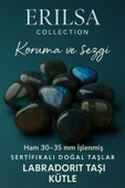 Sertifikalı Labradorit Taşı Kütle 30-35 mm – Koruma ve Sezgi Gücünü Destekleyen El Taşı - 1