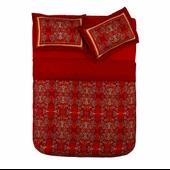 Karaca Home Dora %100 Pamuk Çift Kişilik Kumaş Saten Nevresim Takımı Kırmızı   İçerik thumbnail 3