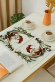 Valerine Life Noel Babalı Amerikan Servis Altlığı Kaymaz Yıkanabilir 6 Kişilik Koruyucu Masa Örtüsü thumbnail 2