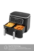 Air Pro Cook Duo Tandır XXXL 4+4 Litre Airfryer Fritöz Black Silver 8 Kişilik - 10