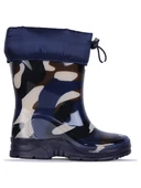 Arısan Su Geçirmez Kaydırmaz Taban Erkek Kız Unisex Kürklü Çocuk Yağmur Çizmesi Kar Botu AI100 thumbnail 5