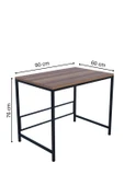Steel Design Çalışma Masası, Bilgisayar Masası, Ofis Masası, Ders Masası, Yemek Masası, Modern 60x90 cm Masa - 6