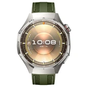 Sneezy Huawei Watch GT6 Pro 46mm ile Uyumlu Metal Tokalı Dikiş Detaylı Şık Dokuma Silikon Kordon  Haki thumbnail 3