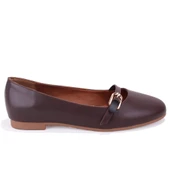 Dagoster DZA07-108526454 Kahve Günlük Babet Kadın Ayakkabı - 2