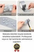 5 Adet Ekstra Güçlü Dayanıklı Su Geçirmez Sızdırmaz Yalıtım İzolasyon Beyaz Tamir Bandı 10 Mt 48 Mm - 4