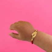 İsme Özel Bulut Figürlü Kırmızı Örgü İpli 14 Ayar Altın Plakalı Hediye Bileklik-406 thumbnail 3