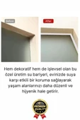 2 Adet Ultra Güçlü Dayanıklı Esnek Tezgah Mutfak Banyo Kendinden Yapışkanlı Su Bariyeri 2 Metre - 3