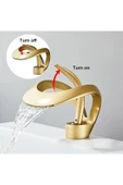 Lüks Gold Altın Şelale Lavabo Bataryası - 6