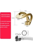 Lüks Gold Altın Şelale Lavabo Bataryası - 5