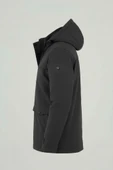 Erkek Gri Pamuk Polyester Karışımlı Kürklü Çıkartılabilir Kapüşonlu Mont&Kaban - 2