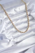 Tahtakale Toptancı  Çelik Gold Renk 60 cm Burgu Model Kadın Kolye 7972 - 2