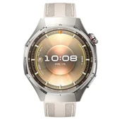 Sneezy Huawei Watch GT6 Pro 46mm ile Uyumlu Metal Tokalı Dikiş Detaylı Şık Dokuma Silikon Kordon  Starlight thumbnail 3