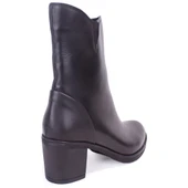 Dagoster DZA07-1314700 Siyah Klasik Topuk Deri Kadın Bot - 4