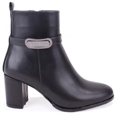 Dagoster DZA07-7251759 Siyah Klasik Topuklu Kadın Bot - 2