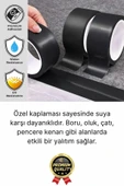 5 Adet Ekstra Güçlü Dayanıklı Su Geçirmez Sızdırmaz Yalıtım İzolasyon Siyah Tamir Bandı 10 Mt 48 Mm - 2