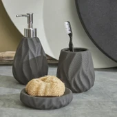 Karaca Home France 3lü Banyo Aksesuarı Seti Siyah thumbnail 1