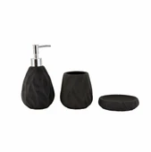 Karaca Home France 3lü Banyo Aksesuarı Seti Siyah thumbnail 2
