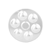 Supertrend Alüminyum Metal Boya Paleti Yuvarlak 6 Godeli (Çap:12.5 cm) - 1