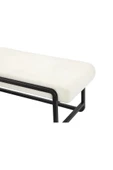 NEVA SERİSİ YATAK UCU OTURMA BANKI MAKYAJ OTURAĞI METAL AYAKLI KREM PUF BENCH MONTAJSIZ OTURAK - 4