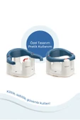 Babyjem Önden Açılır Banyo ve Mama Oturağı ve Minderi - 2 ' Li Set İndigo Mavi - 5