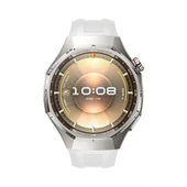 Huawei Watch GT6 Pro 46mm İle Tam Uyumlu Kordon Metal Tokalı Yumuşak Silikon Kordon Kayış  Beyaz thumbnail 3