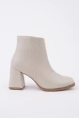 Muggo DİVİNA Küt Burun Kalın Topuklu Fermuarlı Kadın Bot thumbnail 12