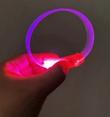 Periboia 3 Modlu Pilli LED Işıklı Esnek Parti Bilekliği Pembe - 1