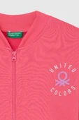 United Colors of Benetton Kız Çocuk BNT-G23334 Sweatshirt Pembe thumbnail 3