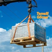 Sapan Polyester Spanzet 10 Ton 8 Metre Kırmızı Sağlam Yük Kaldırma Taşıma İndirme Esnek Halat thumbnail 6