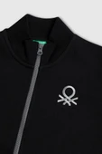United Colors of Benetton Erkek Çocuk BNT-B23351 Sweatshirt Siyah thumbnail 3